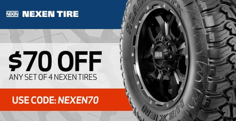 Nexen tires discount code for September 2020 with TireBuyer.com