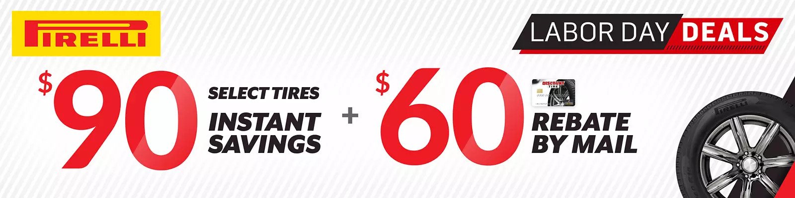 Pirelli tire rebate and discount for September 2021 with Discount Tire Direct
