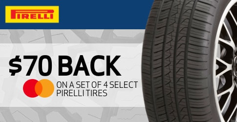 Pirelli tire rebate for July 2020 with TireBuyer.com