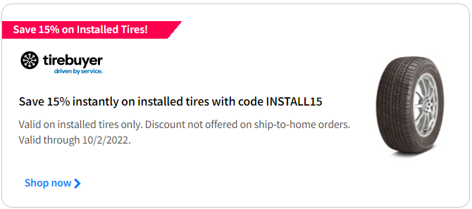 Tire Buyer tire discount code for September 2022