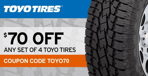 Toyo Tires coupon code April 2018