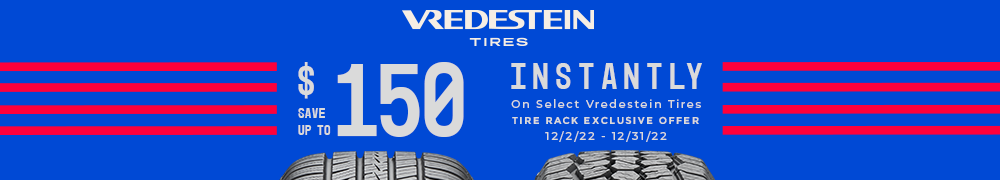 Vredestein tire discount for December 2022 with Tire Rack