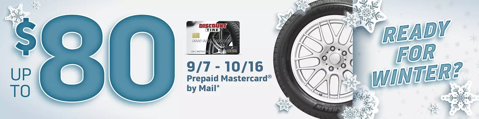 Winter tire discount for October 2021 with Discount Tire Direct