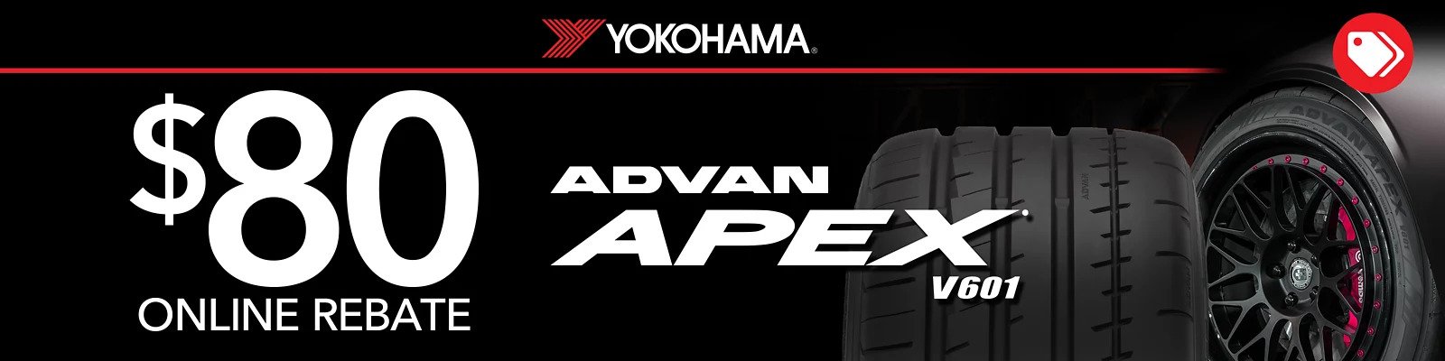Yokohama ADVAN Apex V601 tire rebate for June 2021 with Discount Tire Direct